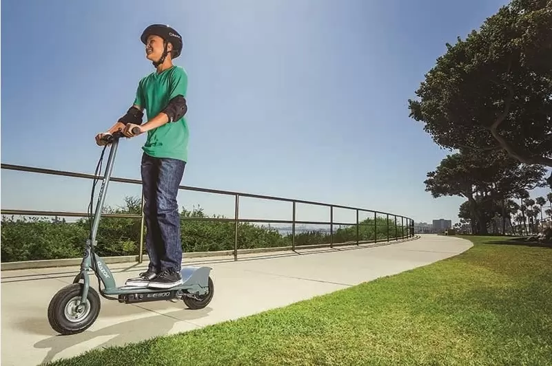 electric scooter on a plane