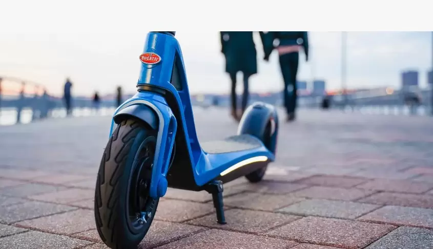 powerful Bugatti scooters blurred