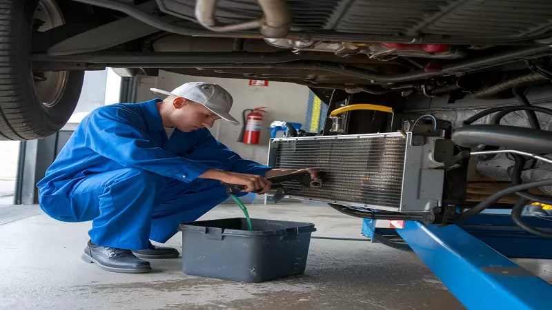 Draining the Old Coolant