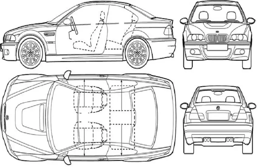 Basic Shapes and Proportions in Car Drawings