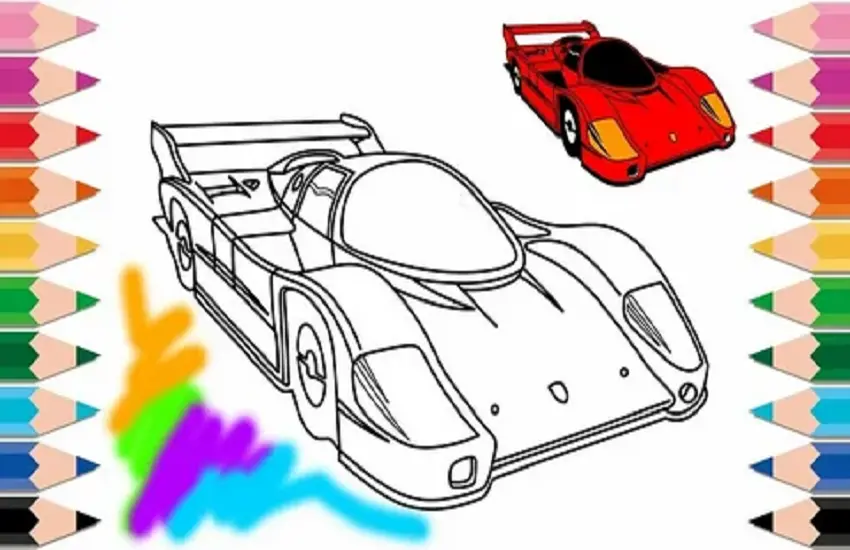 Coloring Your Car Drawing